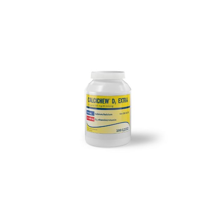 CALCICHEW D3 EXTRA SITRUUNA purutabletti 500 mg/20 mikrog 100 kpl kuva 2