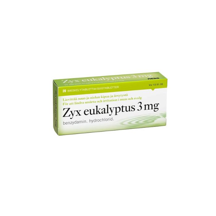 ZYX EUKALYPTUS imeskelytabletti 3 mg 20 fol kuva 2