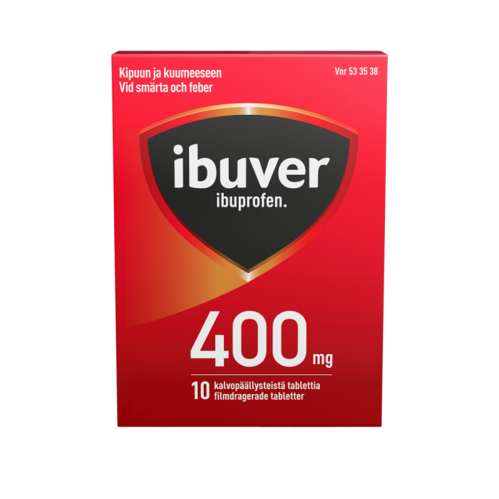 IBUVER tabletti, kalvopäällysteinen 400 mg 10 fol