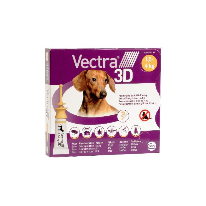 VECTRA 3D paikallisvaleluliuos 3 x 0.8 ml