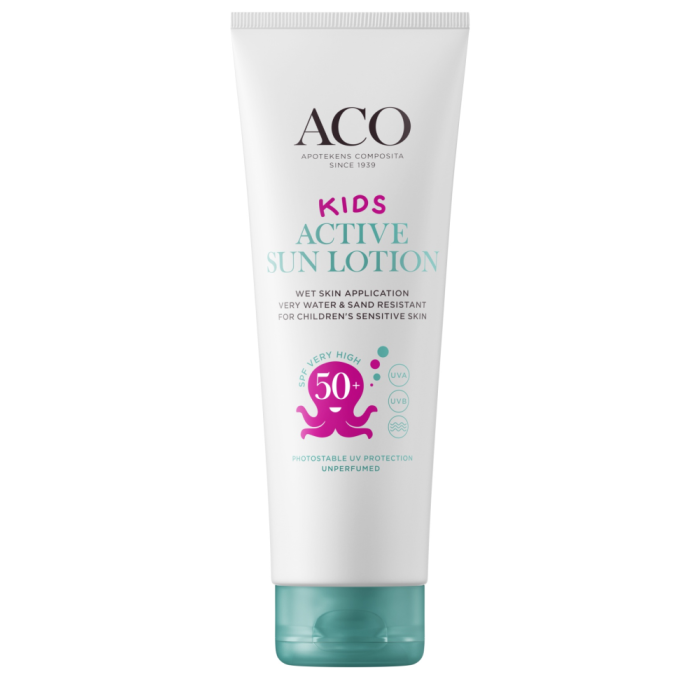 ACO SUN Kids Active sun lotion spf 50+ 250 ml kuva 2