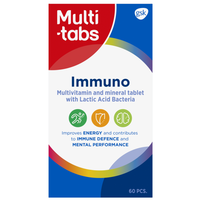 Multi-tabs Immuno Monivit. + Maitohappobakteeri 60 kpl kuva 10