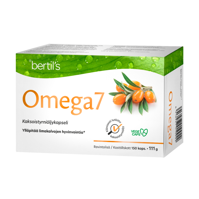 bertils Omega7 Tyrniöljykapseli 150 kaps kuva 1
