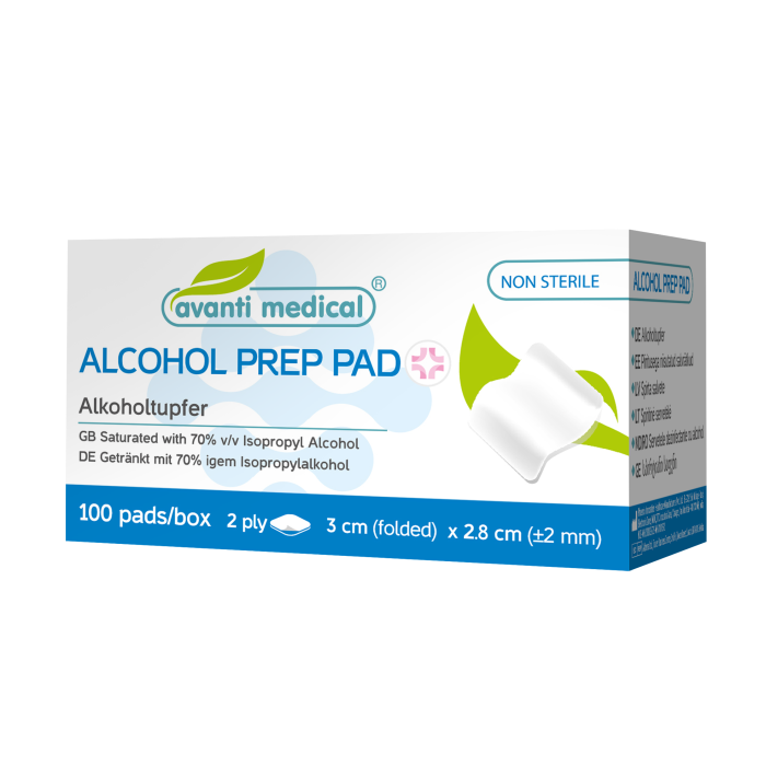 Avanti Medical ihonpuhdistuslappu 2krs 3x3 cm 100x1 kpl kuva 2
