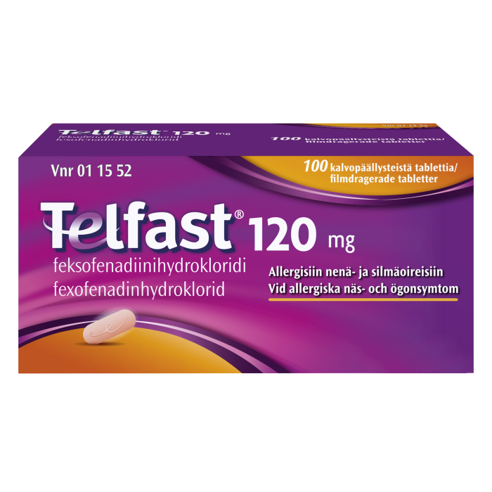 TELFAST tabletti, kalvopäällysteinen 120 mg 100 fol kuva 3