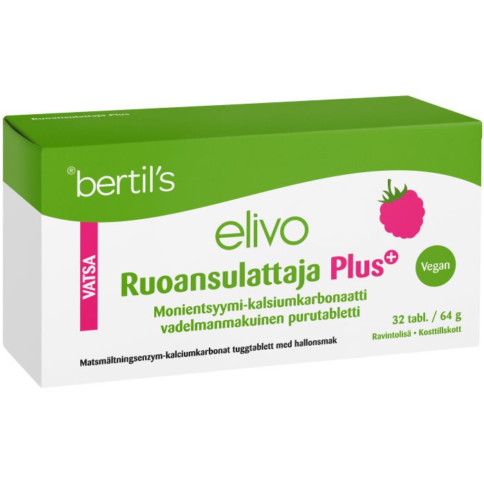 bertils Elivo Ruuansulattaja plus vadelma 32 purutablettia kuva 3