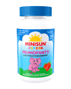 Minisun Kalsium+D-vitamiini Pehmofantti jr. 120 kpl