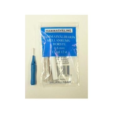 DOFT HAMMASVÄLIHARJA 0.6 MM SININEN 12 KPL