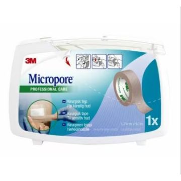 3M Micropore 1,25 cm x 9,1 m ruskea katkokela 1 kpl