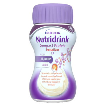 Nutridrink Compact Protein Sensations lämmittävä trooppinen inkivääri 4x125 ml